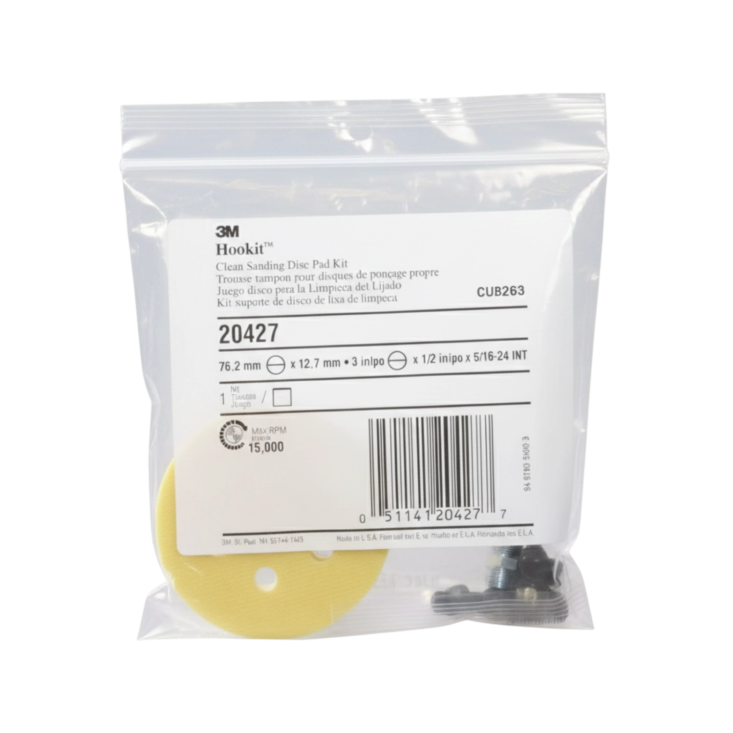 3M RESPALDO CLEAN SANDING DE 3PULG 20427